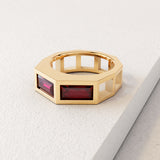 Échelle - Bague Grenat Rhodolite ÉLOGE en or