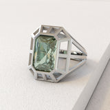 Échelle - Bague Prasiolite INTENTION en or