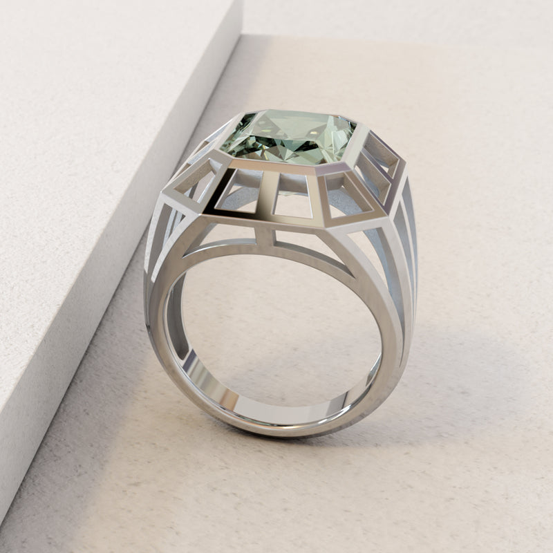 Échelle - Bague Prasiolite INTENTION en or