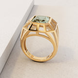 Échelle - Bague Prasiolite INTENTION en or