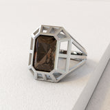 ÉCHELLE - INTENTION smokey quartz ring in gold