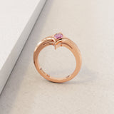 LARYA ÉCLAT - Bague «pinky» ÉCLAT saphir rose